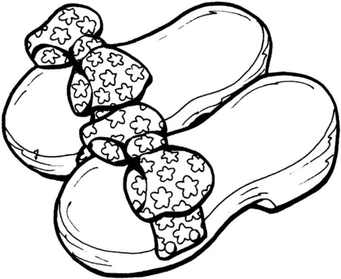 Shoes For Little Princess  Coloring Page